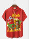 Men's Christmas Funny Graphic Short Sleeve Hawaiian Shirt
